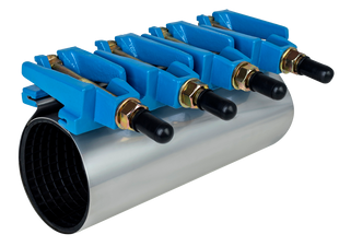 Хомут ремонтный односторонний 168-182/200 замок чугун Blucast RM168200 фото