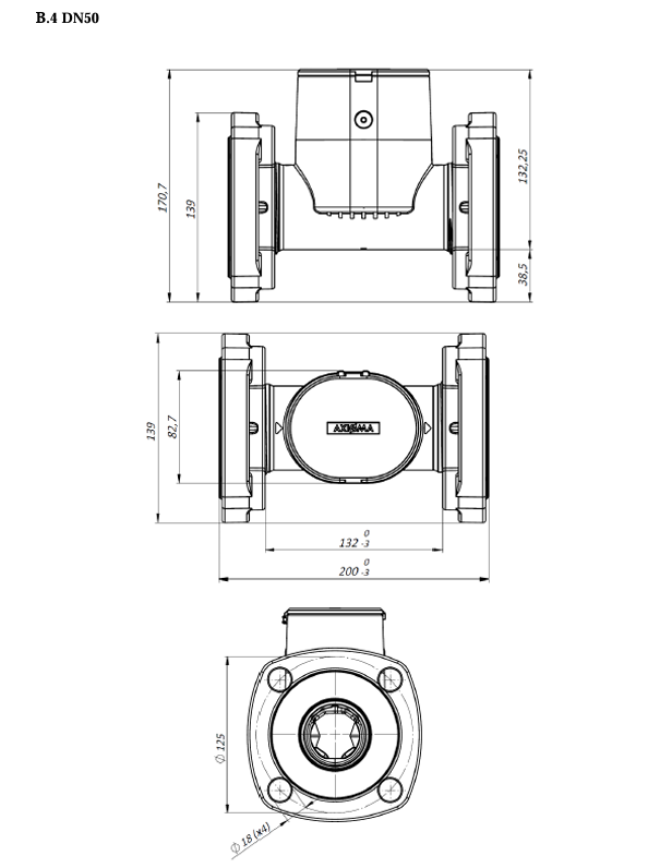 Розміри QALCOSONIC W1 50–25 